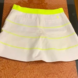 Brand New Polo Golf Ralph Lauren White Skort with Green Lining Size 10